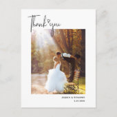 Minimalistisches einfaches Script Heart Wedding Vi Postkarte (Vorderseite)