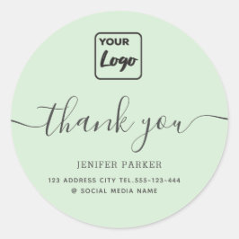 Minimalistisches, einfaches Skript benutzerdefinie Runder Aufkleber