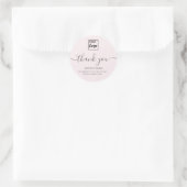 Minimalistisches, einfaches Skript benutzerdefinie Runder Aufkleber (Tasche)