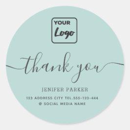 Minimalistisches, einfaches Skript benutzerdefinie Runder Aufkleber