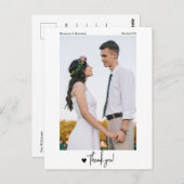 Minimalistisches einfaches Skript-Foto Vielen Dank Postkarte (Vorne/Hinten)