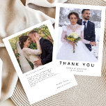 Minimalistisches einfaches Skript mit Herz-Hochzei Dankeskarte<br><div class="desc">Minimalistisches einfaches Skript mit Heart Wedding Foto Dankeschön You Card Elegant und einfache Hochzeit danke Ihnen Vorlage 2-seitige Karte mit einem handgeschriebenen Typografie-Skript-Text mit einem Herz zwischen den Wörtern. Dieses lässige Drehbuch und der weiße Raum verleihen einem einfachen und minimalistischen Gefühl. Die Standardnachricht auf der Rückseite kann bearbeitet werden. Ein...</div>