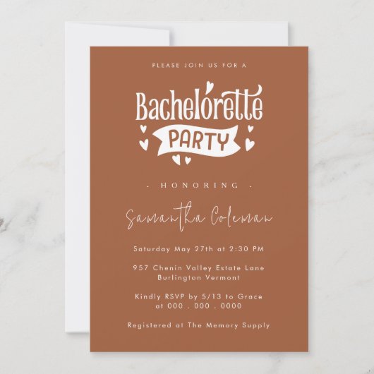 Minimalistisches einfaches Skript Moderner Jungges Einladung (Vorderseite)