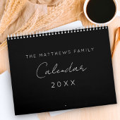 Minimalistisches Einfaches Skript Schwarz-weiß 202 Kalender