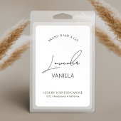 Minimalistisches, einfaches Verpacken, vertikales Lebensmitteletikett