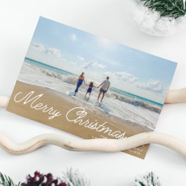 Minimalistisches Einfaches Weihnachts-Skript-Overl Feiertagskarte