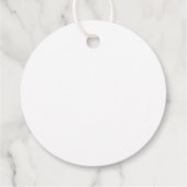 Minimalistisches einfaches Weiß Danke Hochzeit Geschenkanhänger (Rückseite)