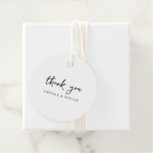 Minimalistisches einfaches Weiß Danke Hochzeit Geschenkanhänger (Beispiel)