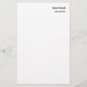 Minimalistisches einfaches Weiß modernes Standardf Briefpapier
