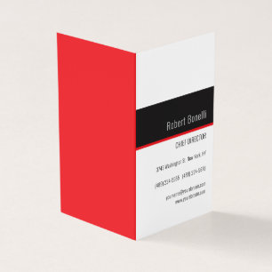 Minimalistisches einfaches Weiß Rot Grau modernes Visitenkarten