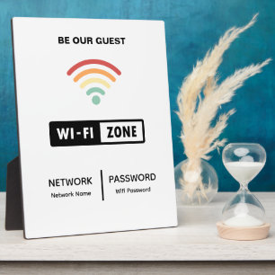Minimalistisches einfaches Wifi-Kennwort Fotoplatte