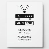 Minimalistisches einfaches WLAN-Zone-Kennwort Fotoplatte (Vorderseite)
