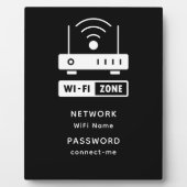 Minimalistisches einfaches WLAN-Zone-Kennwort Fotoplatte (Vorderseite)