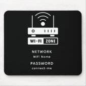 Minimalistisches einfaches WLAN-Zone-Kennwort Mousepad (Vorne)