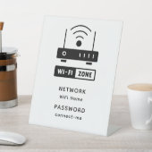 Minimalistisches einfaches WLAN-Zone-Kennwort Sockelschild (In SItu)