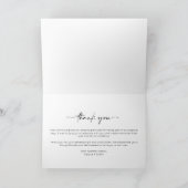 Minimalistisches Einfaches Zwei-Foto Hochzeit Dank Dankeskarte (Innenseite)