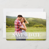 Minimalistisches Einfaches Zwei-Foto | QR-Code-Web Save The Date (Vorderseite)