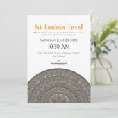Minimalistisches Einladungs-Design für Sri Lanka Einladung (Stehend Vorderseite)