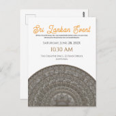 Minimalistisches Einladungs-Design für Sri Lanka Postkarte (Vorne/Hinten)