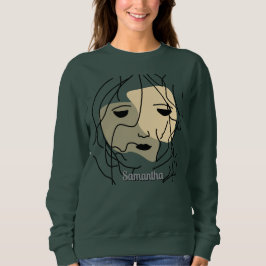Minimalistisches einsames verschmutztes Gesicht Sweatshirt