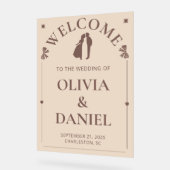 Minimalistisches Einstiegssymbol für Elfenbein und Acrylschild (Winkel)