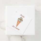 Minimalistisches Eiscreme-Party Geschenkanhänger (Beispiel)
