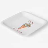 Minimalistisches Eiscreme-Party Pappteller (Gewinkelt)