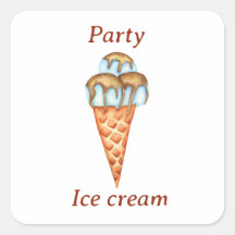 Minimalistisches Eiscreme-Party