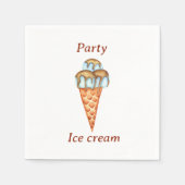 Minimalistisches Eiscreme-Party Serviette (Vorderseite)