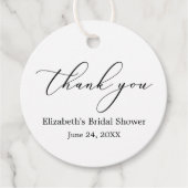 Minimalistisches Elegance Calligraphy Brautparty Geschenkanhänger (Vorderseite)