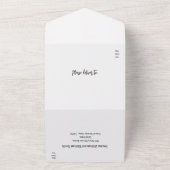 💍 Minimalistisches Elegant All In One Einladung (Außenbereich)