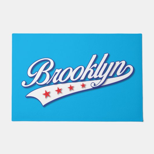 Minimalistisches Elegant Brooklyn Design Fußmatte (Vorderseite)