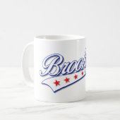 Minimalistisches Elegant Brooklyn Design Kaffeetasse (Vorderseite Links)