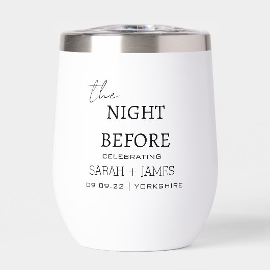 Minimalistisches Elegant der Nacht vor der Hochzei (Vorderseite)