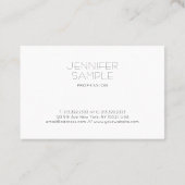 Minimalistisches Elegant Einfach Schlicht Beruflic Visitenkarte (Rückseite)