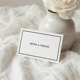 Minimalistisches Elegant Empfehlungskarte