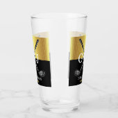 Minimalistisches Elegant Golf Monogram Glas (Links)