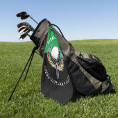 Minimalistisches Elegant Golf Monogram Golfhandtuch (Gras)