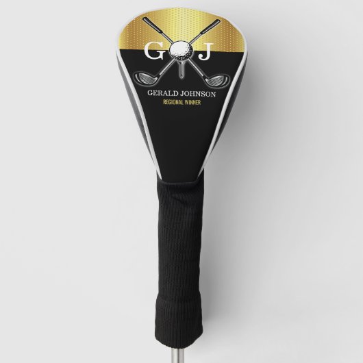 Minimalistisches Elegant Golf Monogram Headcover (Vorderseite)