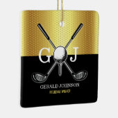 Minimalistisches Elegant Golf Monogram Keramikornament (Rechts)