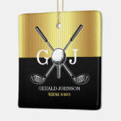 Minimalistisches Elegant Golf Monogram Keramikornament (Links)
