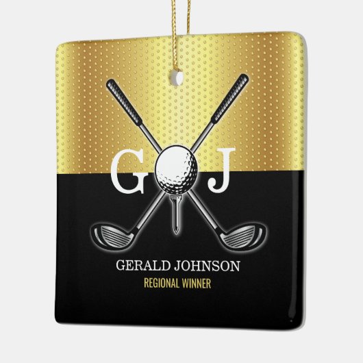 Minimalistisches Elegant Golf Monogram Keramikornament (Links)