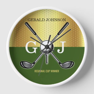 Minimalistisches Elegant Golf Monogram Uhr