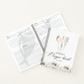 Minimalistisches Elegant Grüne Utensils Rezept Buc Notizblock (Innenseite)