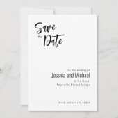 💍 Minimalistisches Elegant Save The Date (Vorderseite)