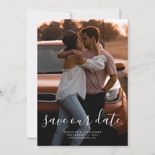 Minimalistisches Elegant Save the Date (Vorderseite)