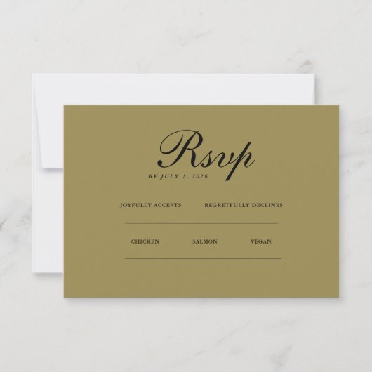 Minimalistisches Elegant | UAWG & QR-Website RSVP Karte (Vorderseite)