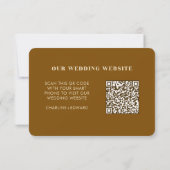 Minimalistisches Elegant | UAWG & QR-Website RSVP Karte (Rückseite)