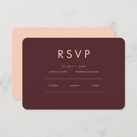 Minimalistisches Elegant | UAWG & QR-Website RSVP Karte (Vorne/Hinten)