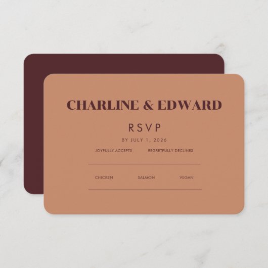 Minimalistisches Elegant | UAWG & QR-Website RSVP Karte (Vorne/Hinten)